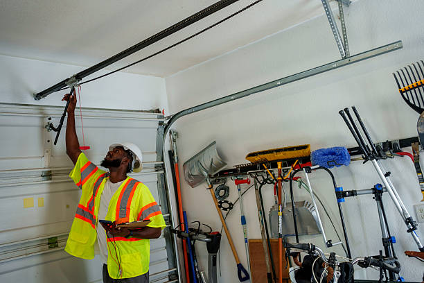 Professional Garage Door Panel Replacement technician working in Dilworth, MN